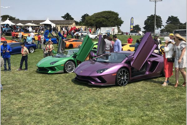 Brand new Lambos with scissor doors